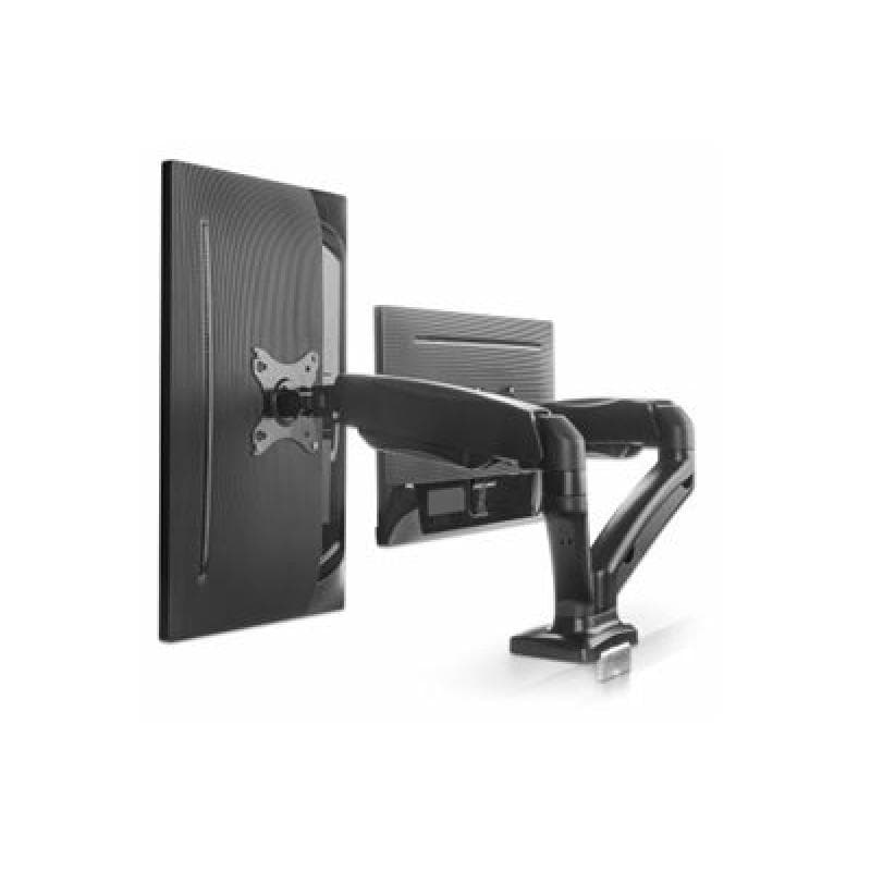 MANHATTAN 2-fach Monitorhalterung Gasdruck Aluminium
