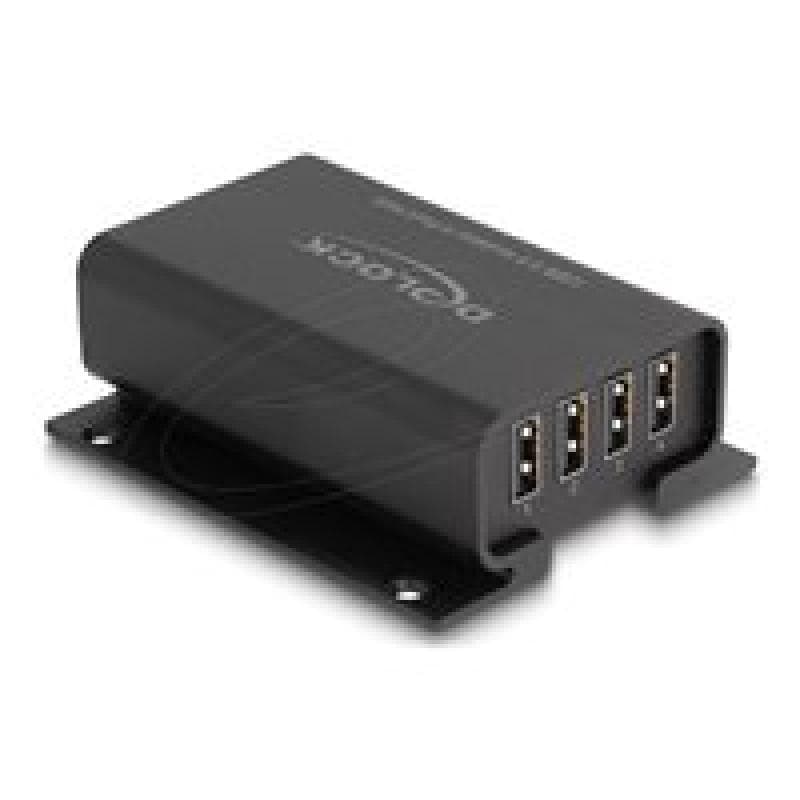 DELOCK 4 Port USB 2.0 Isolator Hub mit 5 kV Isolation für Datenleitung
