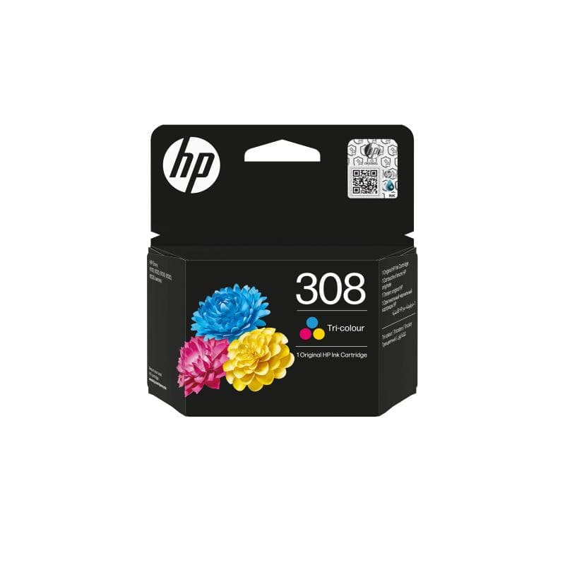HP 308 Tri-color Original Ink Cartridge