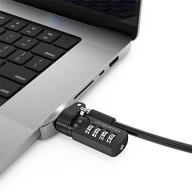 COMPULOCKS Ledge Lock Adapter for MacBook Pro 16 in M1, M2 & M3 with Combination Cable Lock