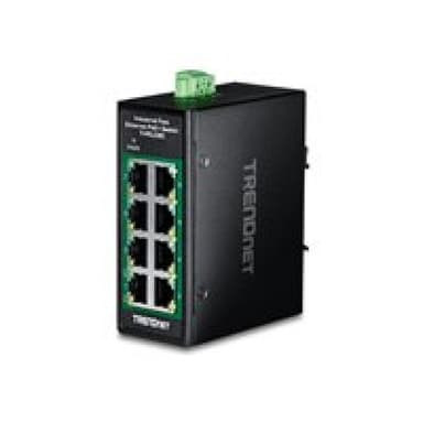 TRENDNET 8-Port Industrial Fast Ethern. PoE+ DIN-Rail Switch
