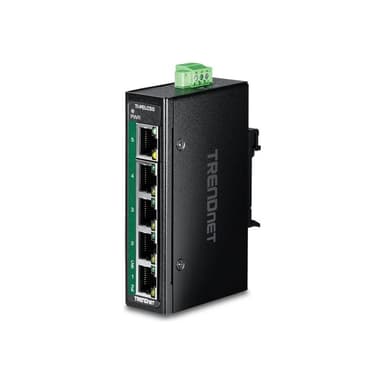 TRENDNET 5-Port Industrial Fast Ethern. PoE+ DIN-Rail Switch