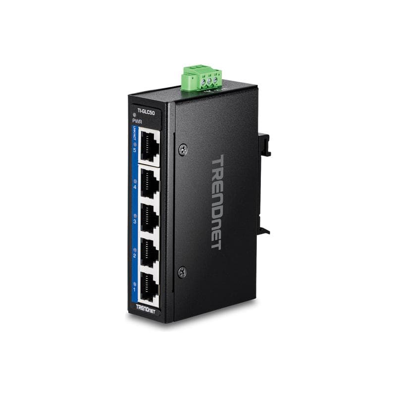 TRENDNET 5-Port Industrial Gigabit DIN-Rail Mini Switch