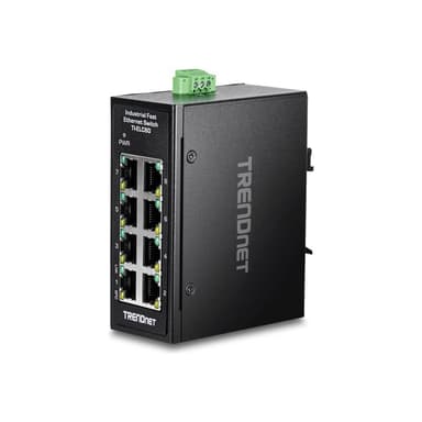 TRENDNET 8-Port Industrial Fast Ethernet DIN-Rail Mini Switch