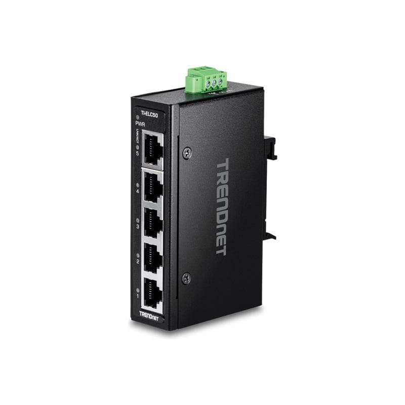 TRENDNET 5-Port Industrial Fast Ethernet DIN-Rail Mini Switch
