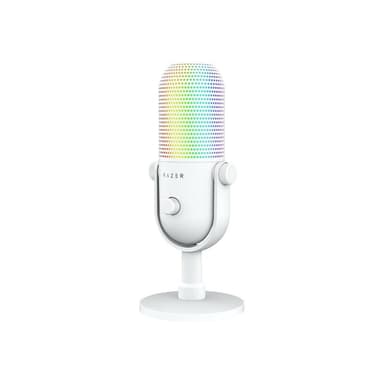 RAZER Seiren V3 Chroma White - RGB USB microphone with tap-to-mute function