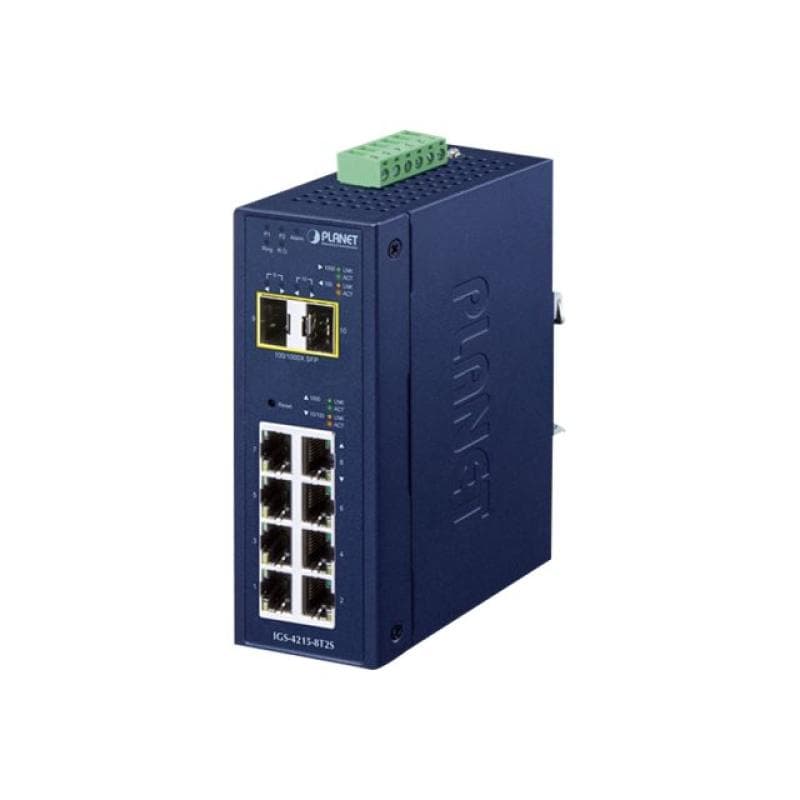 PLANET TECHNOLOGY IP30 Industrial L2/L4 8-Port