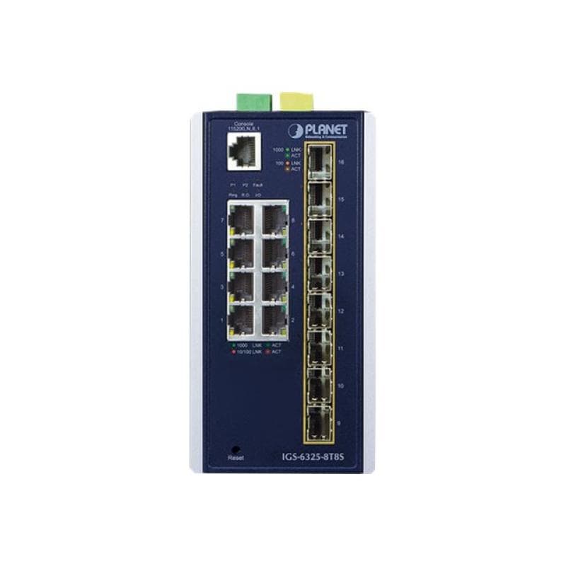 PLANET TECHNOLOGY IP30 Industrial L3 8-Port