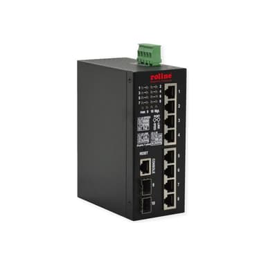 ROLINE Industr. Gigabit Eth. Switch 8x+ 2x dual-speed SFP managed