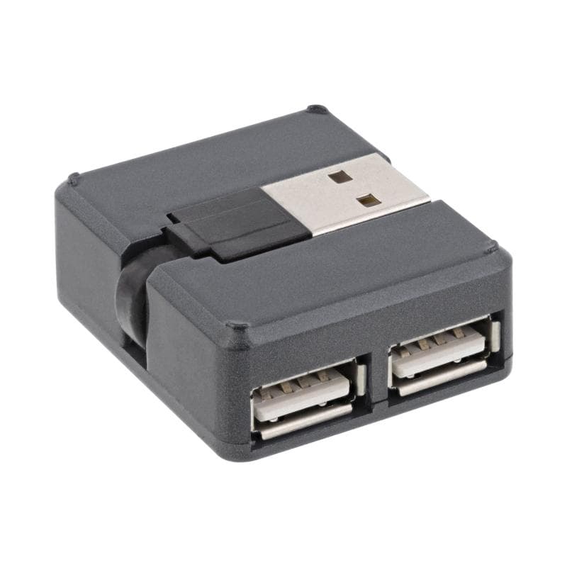 INLINE USB 2.0 4-Port Hub - USB-A Stecker auf 4x USB-A Buchse - Kabel 4cm (33293L)