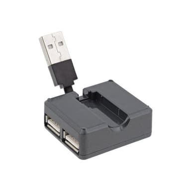 INLINE USB 2.0 4-Port Hub - USB-A Stecker auf 4x USB-A Buchse - Kabel 4cm (33293L)