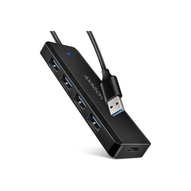 AXAGON HUE-C1A Superspeed USB-A Travel Hub, 4x USB 3.0 - 20cm, schwarz (HUE-C1A)