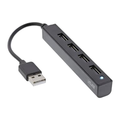 INLINE USB 2.0 4-Port Hub - USB-A Stecker auf 4x USB-A Buchse