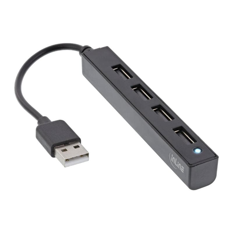 INLINE USB 2.0 4-Port Hub - USB-A Stecker auf 4x USB-A Buchse