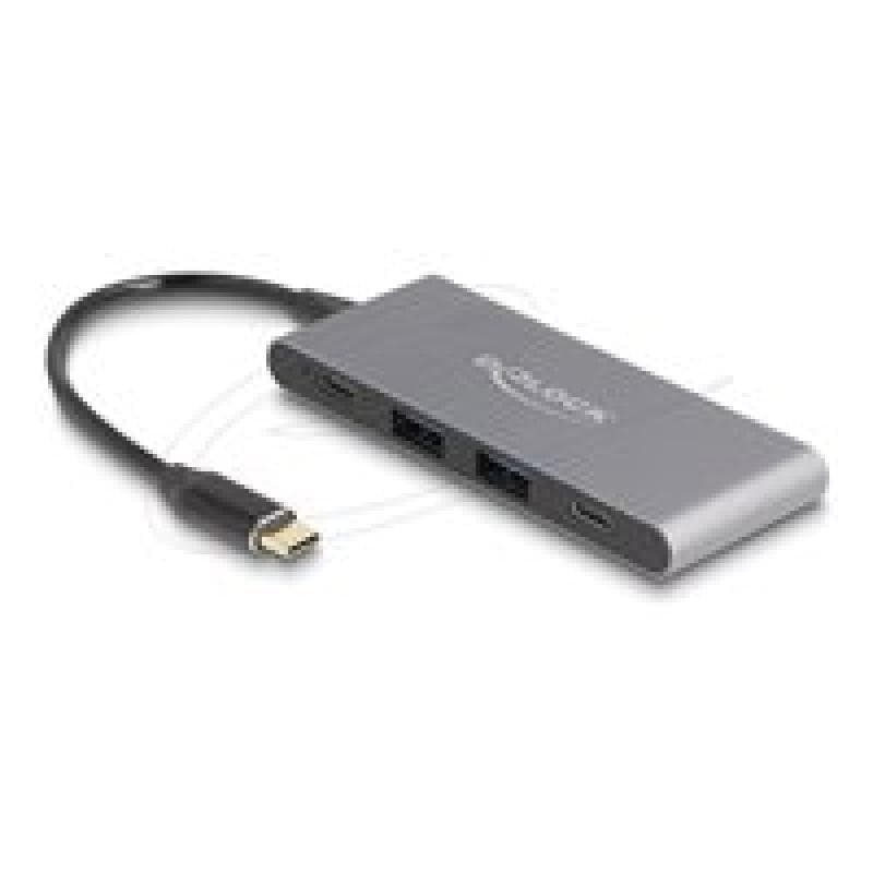 DELOCK 4 Port USB Type-C Hub mit 2 x Typ-A und 2 10 Gbps (64111)