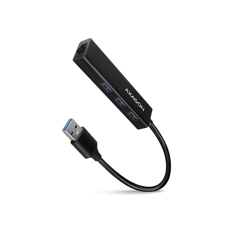AXAGON HMA-GL3A Multiport-Hub, USB 3.0 Typ A, Gbit-LAN, 3x USB-A, microSD (HMA-GL3A)
