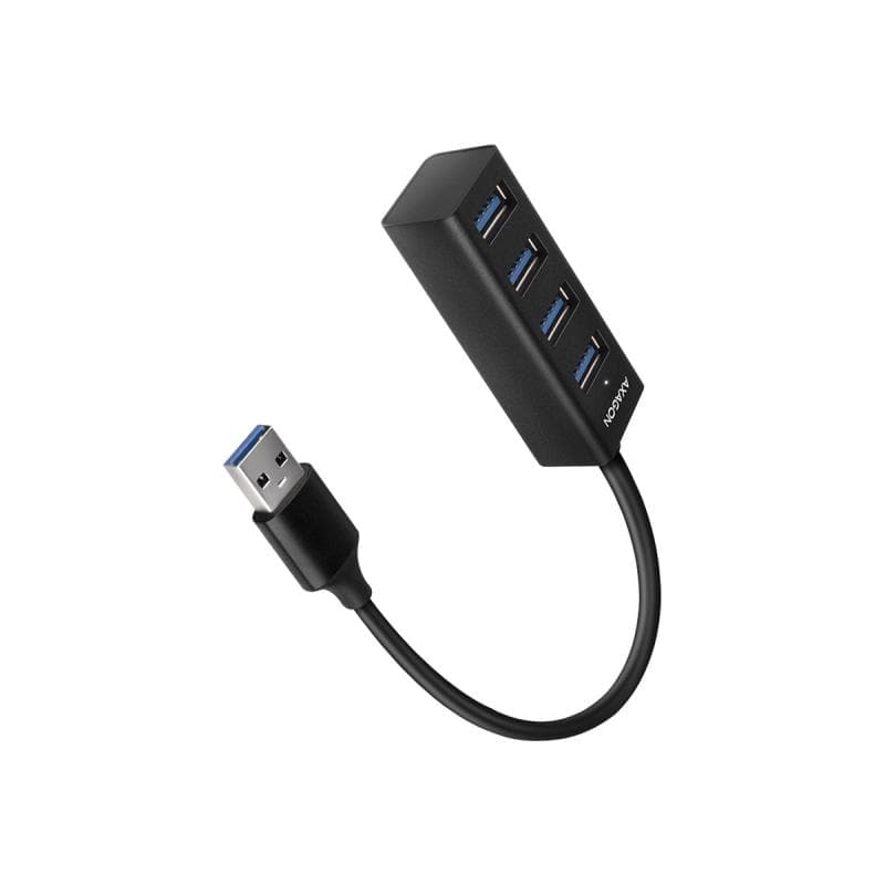 AXAGON HUE-M1A Schnittstellen-Hub USB 3.2 Gen 1 (3.1 Gen 1) Type-A 5000 Mbit/s Schwarz (HUE-M1A)