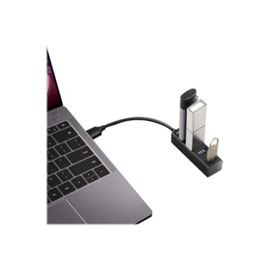 AXAGON HUE-M1A Schnittstellen-Hub USB 3.2 Gen 1 (3.1 Gen 1) Type-A 5000 Mbit/s Schwarz (HUE-M1A)
