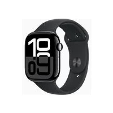APPLE Watch Series 10 GPS 46mm Aluminium Diamantschwarz Sportarmband schwarz - M/L