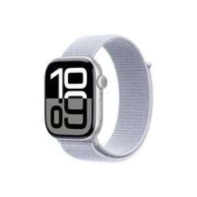 APPLE Watch Series 10 GPS 46mm Silver Aluminium Case with Blue Cloud Sport Loop