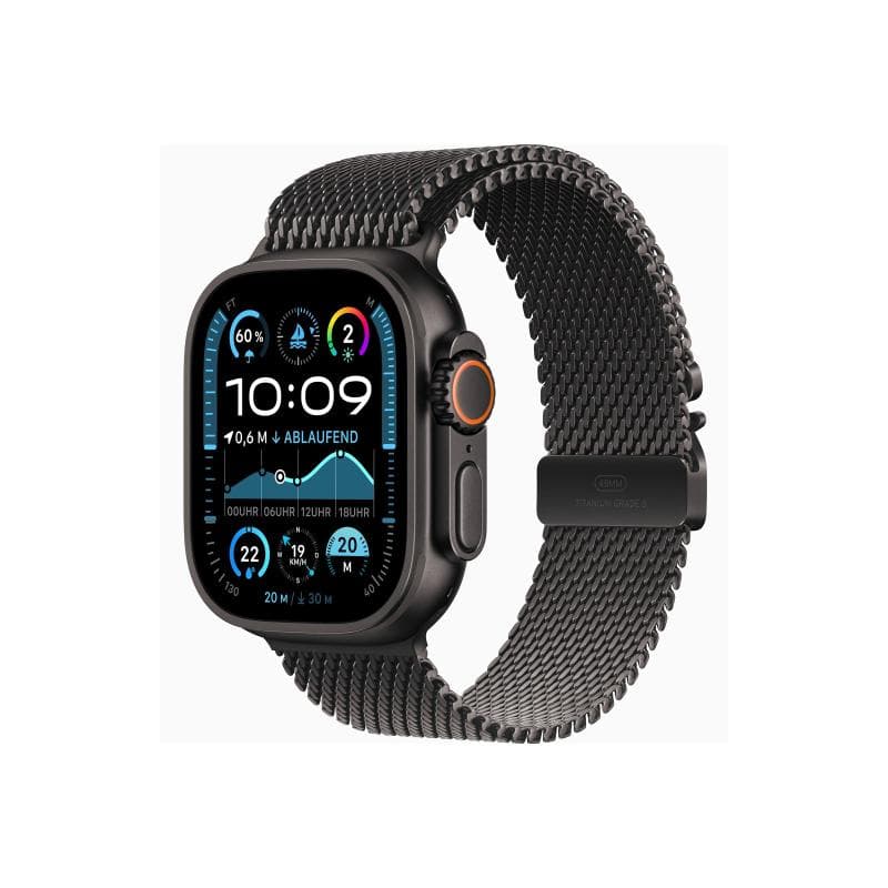 APPLE Watch Ultra 2 GPS + Cellular 49mm Black Titanium Case with Black Titanium Milanese Loop - M