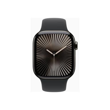 APPLE Watch Series 10 GPS + Cellular 42mm Slate Titanium Case with Black Sport Band - M/L