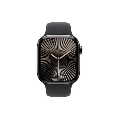 APPLE Watch Series 10 GPS + Cellular 42mm Slate Titanium Case with Black Sport Band - S/M