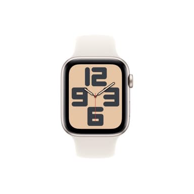 APPLE Watch SE GPS + Cellular 44mm Starlight Aluminium Case with Starlight Sport Band - S/M