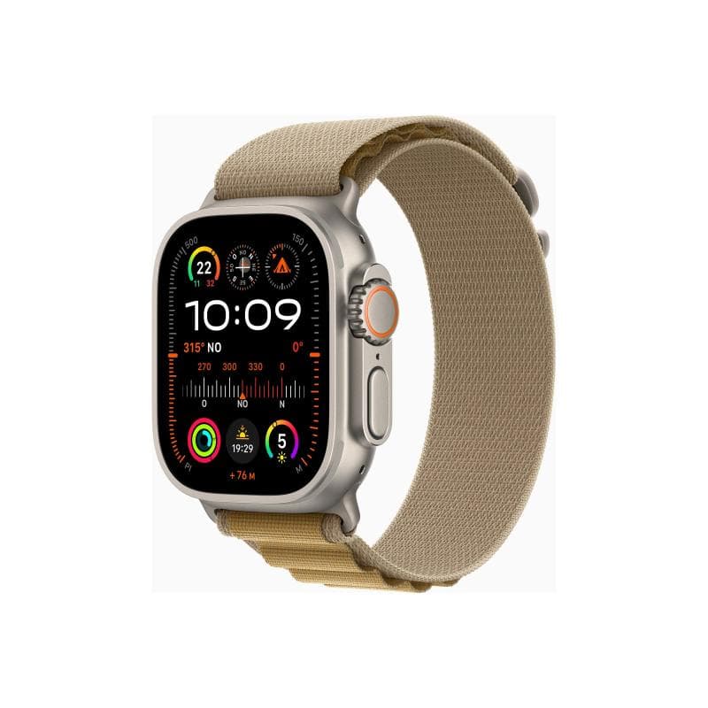 APPLE Watch Ultra 2 GPS + Cellular 49mm Natural Titanium Case with Tan Alpine Loop - Medium