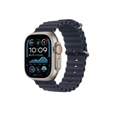 APPLE Watch Ultra 2 GPS + Cellular 49mm Natural Titanium Case with Navy Ocean Band