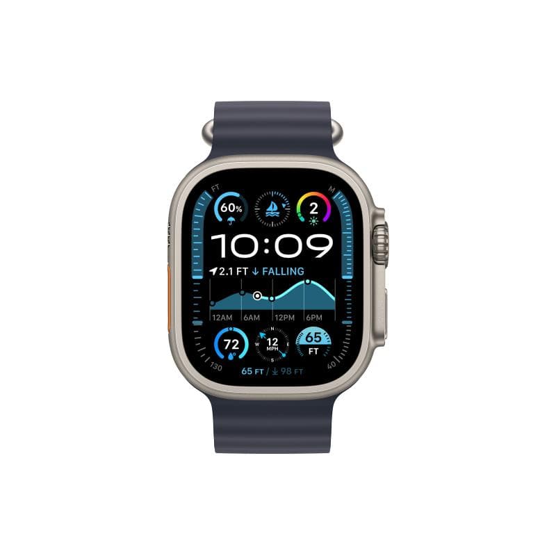 APPLE Watch Ultra 2 GPS + Cellular 49mm Natural Titanium Case with Navy Ocean Band