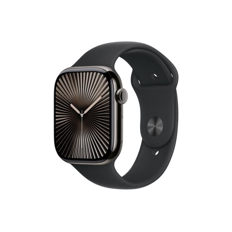 APPLE Watch Series 10 GPS + Cellular 46mm Slate Titanium Case with Black Sport Band - M/L Telefonie
