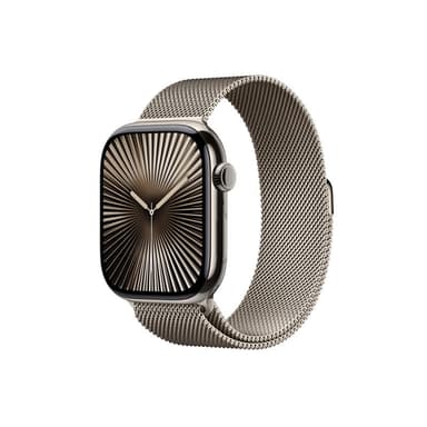 APPLE Watch Series 10 GPS + Cellular 46mm Natural Titanium Case with Natural Milanese Loop - M/L