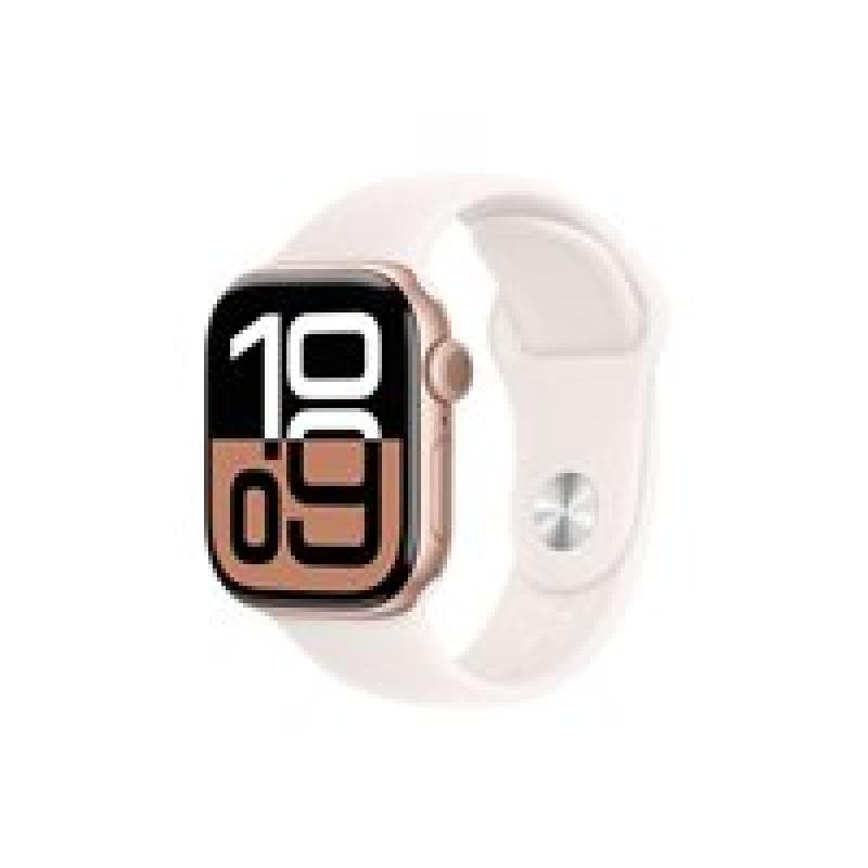 APPLE Watch Series 10 GPS + Cellular 42mm Rose Gold Aluminium Case with Light Blush Sport Band - S/M Telefonie
