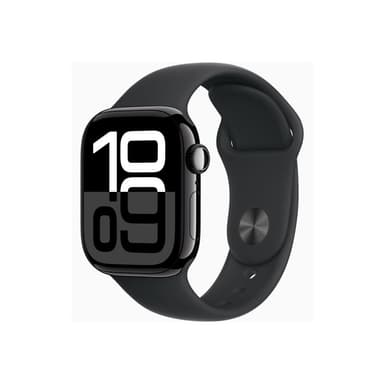 APPLE Watch Series 10 GPS + Cellular 42mm Jet Black Aluminium Case with Black Sport Band - S/M Telefonie
