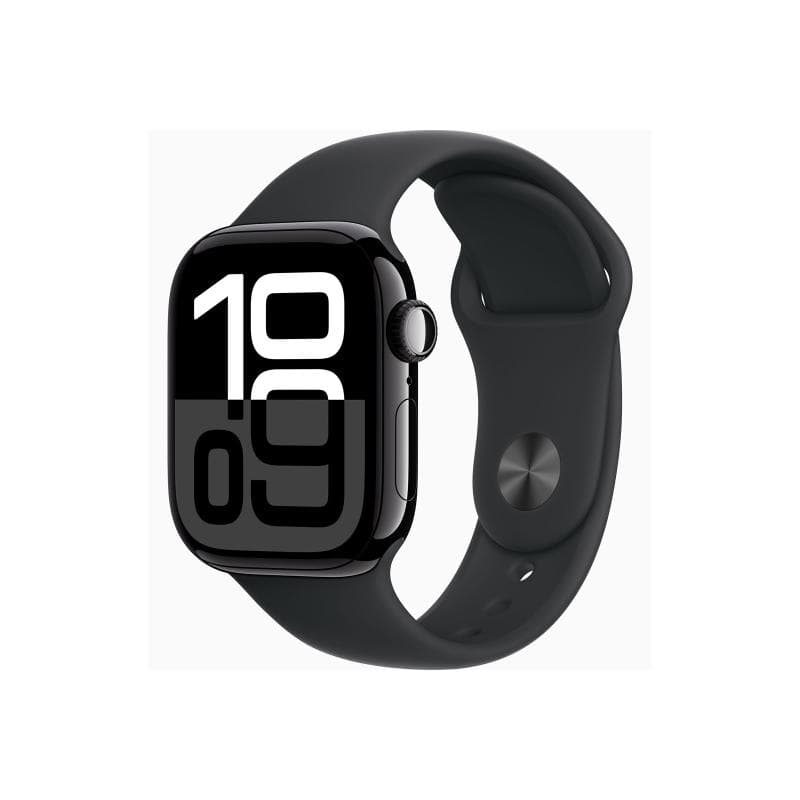 APPLE Watch Series 10 GPS + Cellular 42mm Jet Black Aluminium Case with Black Sport Band - S/M Telefonie