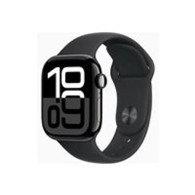 APPLE Watch Series 10 GPS + Cellular 42mm Jet Black Aluminium Case with Black Sport Band - S/M Telefonie