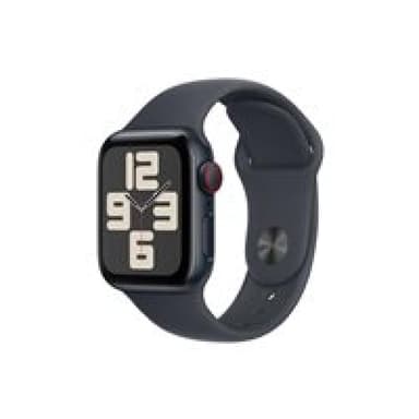 APPLE Watch SE GPS + Cellular 40mm Midnight Aluminium Case with Midnight Sport Band - S/M