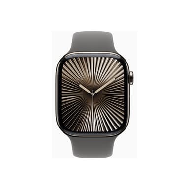 APPLE Watch Series 10 GPS + Cellular 46mm Natural Titanium Case with Stone Grey Sport Band - S/M