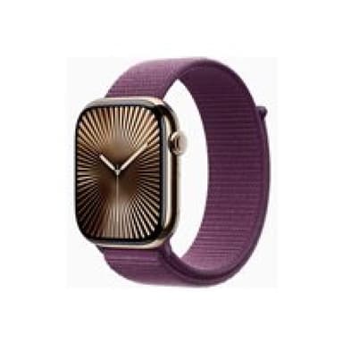 APPLE Watch Series 10 GPS + Cellular 46mm Rose Gold Aluminium Case with Plum Sport Loop