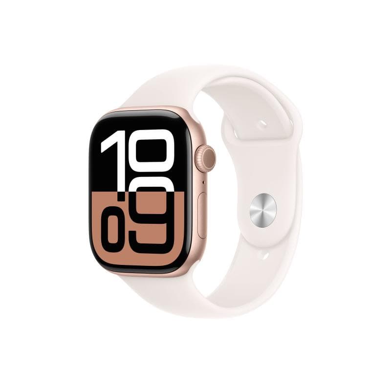 APPLE Watch Series 10 GPS 46mm Rose Gold Aluminium Case with Light Blush Sport Band - M/L
