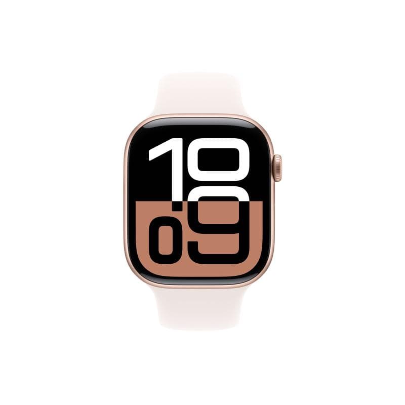 APPLE Watch Series 10 GPS 46mm Rose Gold Aluminium Case with Light Blush Sport Band - M/L