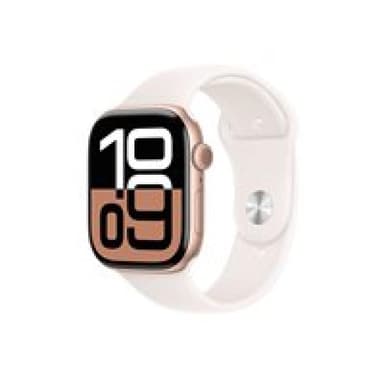 APPLE Watch Series 10 GPS 46mm Rose Gold Aluminium Case with Light Blush Sport Band - M/L