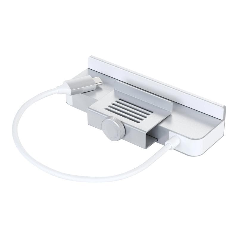 SATECHI Aluminum USB-C Clamp Hub for 24″ iMac silver