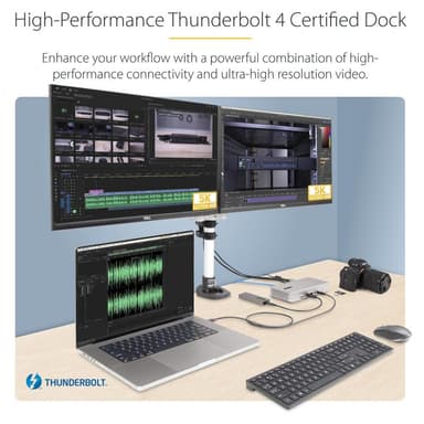 STARTECH.COM Thunderbolt 4 Docking Station Multi Monitor Dock for 4monitors 2x HDMI-2x DP