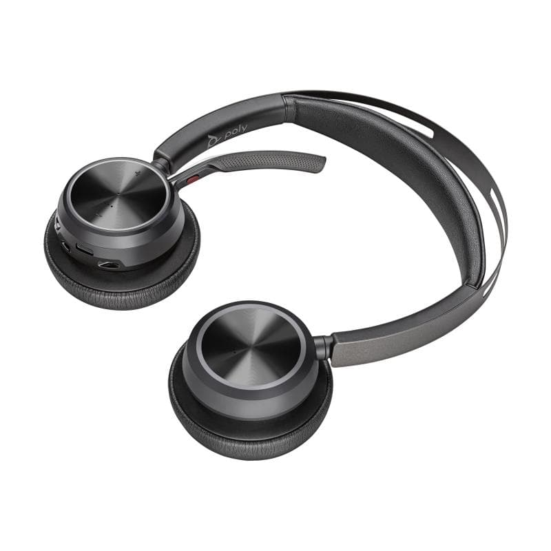 HP Poly Voyager Focus 2 USB-C-Headset incl. Ladestation + Adapter USB-C/ -A