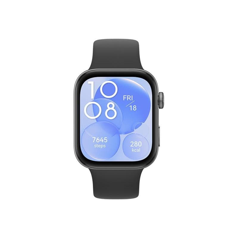 HUAWEI Watch Fit 3 (Solo-B09S) (schwarz, Fluorelastomer-Armband in schwarz)