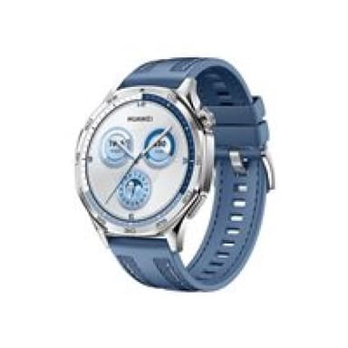 HUAWEI Watch GT5 46mm (Vili-B19W) (silber, blaues, gewebtes Armband)