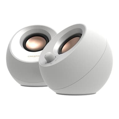 CREATIVE LABS Pebble V3 (weiß, Bluetooth, USB-C, Klinke)