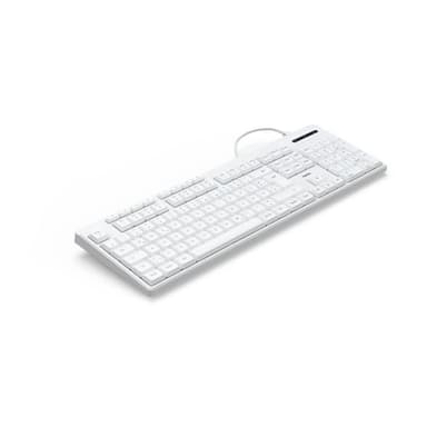 HAMA USB-Tastatur CK-200 kabelgebunden 8 Media-Tasten Weiss QWERTZ DE (00173053)